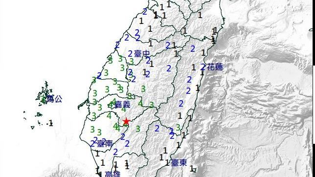 新／警報響了！嘉義凌晨地震 芮氏規模5.2