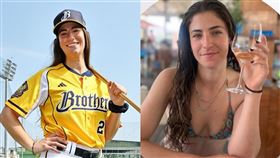 中職,中信兄弟,教練,莎拉,Sarah Edwards,打擊教練,旅行,比基尼,深Ｖ,禮服（圖/中信兄弟提供、爆廢公社）