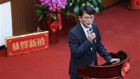 立院新春團拜　黃國昌致詞立法院6日舉行新春團拜，民眾黨立法院黨團總召黃國昌（圖）出席致詞。中央社記者趙世勳攝  114年2月6日