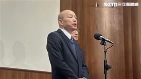 五院會商後，韓國瑜返回立法院。(圖/記者陳怡潔攝影)