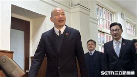 五院會商後，韓國瑜返回立法院。(圖/記者陳怡潔攝影)