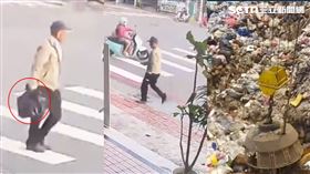 張介宗追垃圾車畫面曝光！1.5分鐘後完事，一派輕鬆。（圖／翻攝畫面）