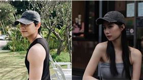 社群上可以發現毛弟跟妤妤戴著同一頂帽子。（圖／翻攝毛弟臉書／翻攝妤妤臉書）