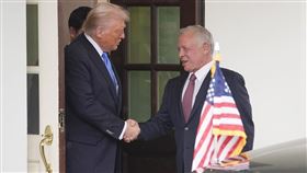 約旦國王阿布杜拉二世（右）與美國總統川普（左）在白宮會見。（圖／美聯社／達志影像）