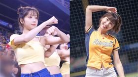 李珠珢坐在場邊觀戰時，立刻起身跳韓版炸裂舞。（組合圖／翻攝自so._.chin IG）