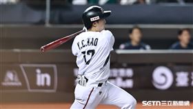 ▲WBC資格賽熱身賽，台灣隊捕手高宇杰敲出超前比數二壘安打。（圖／記者劉彥池攝影）