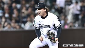 ▲WBC資格賽熱身賽，台灣隊終結者陳柏豪投出再見三振。（圖／記者劉彥池攝影）