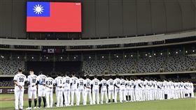 ▲WBC資格賽熱身賽，賽前演奏中華民國國歌。（圖／中華職棒大聯盟提供）