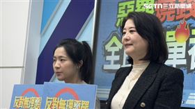 ▲國民黨團召開「惡霸燒錢12億 全民買單吞惡果」記者會，書記長王鴻薇（右）、立委徐巧芯（左）出席。（圖／記者陳怡潔攝影）