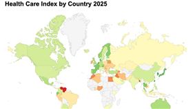 ▲全球醫療照護指數「台灣連7年世界第一」。（圖／翻攝自Numbeo網站）

