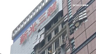 百貨氣爆外牆飛砸　鄰地工地保全遭鐵片砸