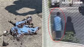 打撈上岸的藍色衣服跟張介宗帶張婦入宅最後畫面穿著相當類似。（圖／翻攝畫面）