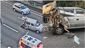 廂型車,爬坡道,中線,車道,貨車,新北,林口,國道,追撞