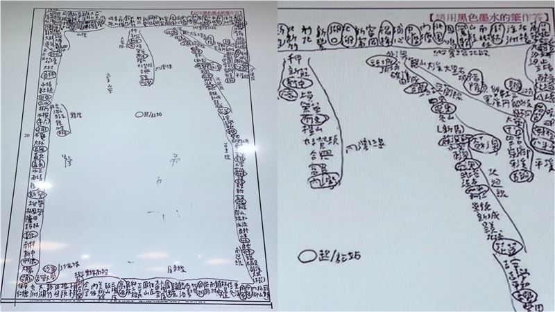 奇才！學測考生不會寫畫出「全台鐵路站」