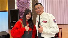 劉心語和爸爸。（圖／合名娛樂提供）