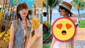 泱泱洋裝只用綁帶固定，解放大片裸背。（圖／翻攝自泱泱臉書）