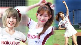 樂天女孩凱伊（左）、穎樂（中）、陳伊（右）將會在桃園球場應援（圖／樂天桃猿提供）