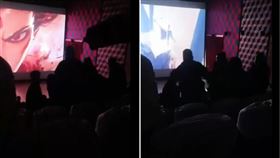 《哪吒2》在中國超熱賣，驚爆有觀眾「看到集體中邪全武行」！震撼影片曝光。（翻自X平台）