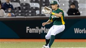 ▲南非三壘手菲利浦斯（Anthony Phillips）順利完成藏球戰術。（圖／棒協提供）