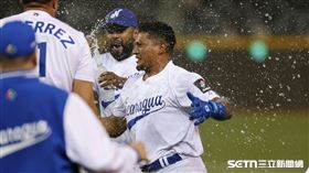 ▲WBC資格賽，尼加拉瓜游擊手李維拉敲出再見安打。（圖／記者劉彥池攝影）