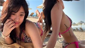 賈靜雯,修杰楷,梧桐妹,中國,三亞,海灘,比基尼,海南島（圖／梧桐妹IG）