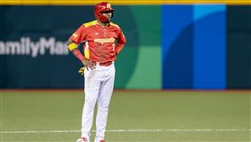 ▲WBC資格賽，西班牙貝爾崔（Engel Beltre）跑壘出現大烏龍。（圖／棒協提供）