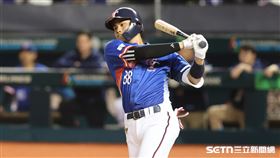 ▲WBC資格賽對南非，台灣隊中外野手宋晟睿敲出安打。（圖／記者劉彥池攝影）