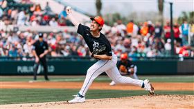 ▲前田健太熱身賽首戰先發2局飆4K。（圖／翻攝自老虎推特）