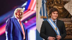 川普,阿根廷總統米雷伊（Javier Milei）（圖／翻攝自Donald J. Trump、Javier Milei臉書）