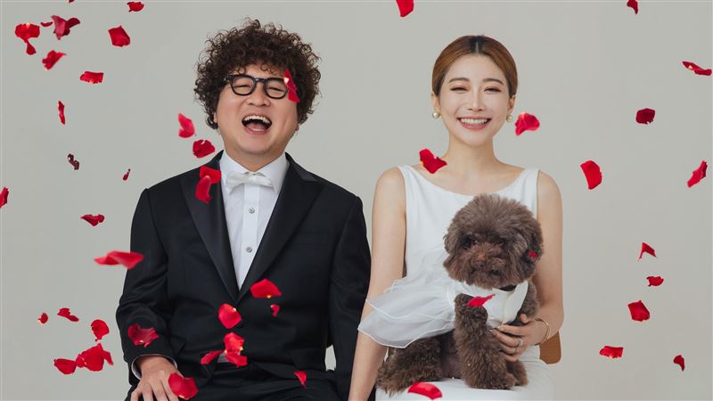 納豆婚紗照曝光　依依「下身失蹤」突遮肚