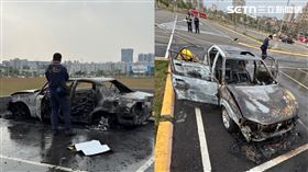車輛停在空曠的停車場內，車上有一對男女朋友。（圖／翻攝畫面）