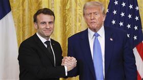 川普馬克宏▲（圖／美聯社／達志影像）