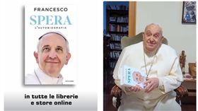 2.教宗方濟各親上TikTok 錄影片宣傳自傳，盼吸引年輕人接近天主。圖翻攝自 TikTok@ librimondadori出版社