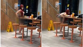 針對情色網紅疑似在台灣分店裸露下體拍短片，台灣麥當勞給出回應。（翻攝自臉書）