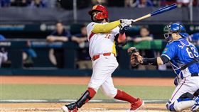 WBC資格賽台西附加賽，西班牙三壘手安卡納西昂（Wander Encarnación）上打席。（圖／棒球協會提供）