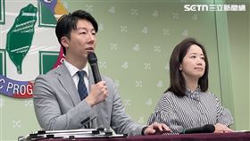 民進黨發言人吳崢、戴瑋姍（圖／記者高逸帆攝影）