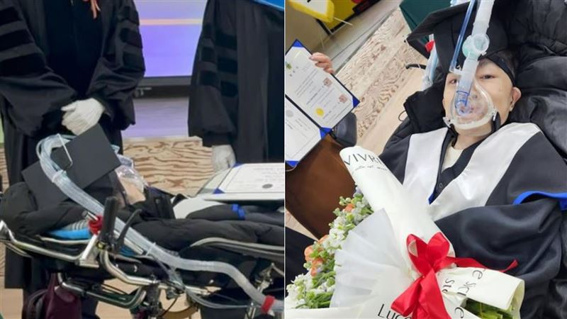 只能眨眼…學生「患不治之症」仍讀完碩士