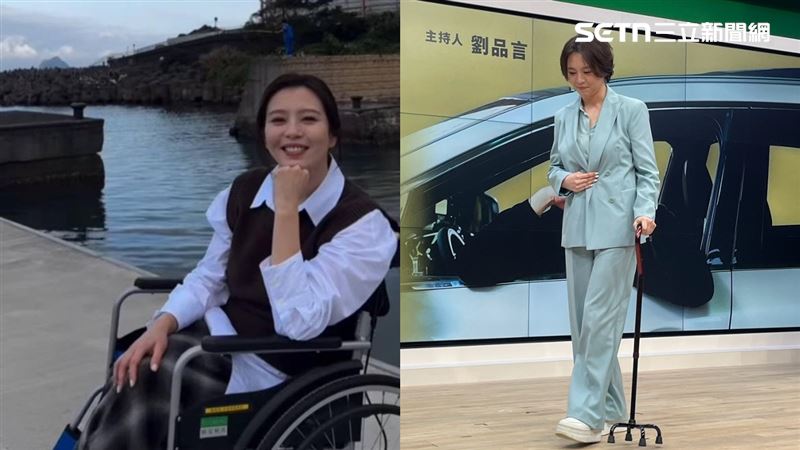 劉品言重摔骨裂拐杖露面！曝傷勢痛到噴淚
