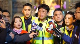 民眾黨一日北高，黃國昌受訪。(圖/翻攝畫面)