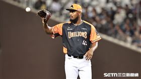 ▲火腿交流賽，統一獅先發投手梅賽斯。（圖／記者劉彥池攝影）