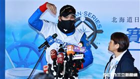 ▲火腿交流賽，火腿鬥士總教練新庄剛志出席賽後記者會。（圖／記者劉彥池攝影）