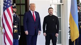 澤倫斯基訪問白宮，與川普、范斯進行會談。（圖／達志影像／美聯社）