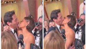 安卓亞布洛迪憑《粗獷派建築師》再奪影帝，奪獎與荷莉貝瑞的「紅毯之吻」意外成奧斯卡最熱話題，外界笑稱這是個復仇之吻。（圖／翻攝自X@SonuKum00171039）