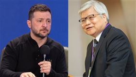 澤倫斯基（Volodymyr Zelenskyy）、台積電總裁魏哲家。（圖／翻攝自澤倫斯基臉書、總統府提供）
