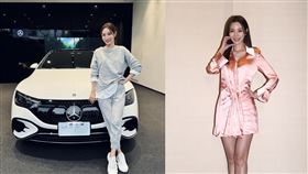 曾莞婷香車配美人。（圖／翻攝自臉書）