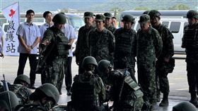 ▲賴清德前往花蓮空軍基地視導「漢光40號演習」（圖／記者劉宇鈞攝影）