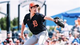 ▲前田健太熱身賽先發3.2局飆5K。（圖／翻攝自老虎推特）