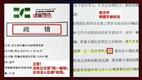 民主進步黨臉書發文指出，近日網路流傳一份內容荒謬的「政情」文件，漏洞百出，顯然是境外勢力刻意捏造的不實資訊，企圖混淆視聽。（圖／翻攝自民主進步黨臉書）