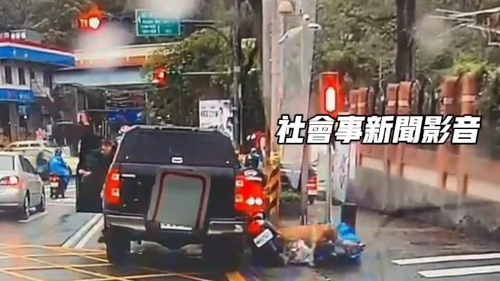 休旅車突跳出比特犬　北市騎士被撕咬大腿