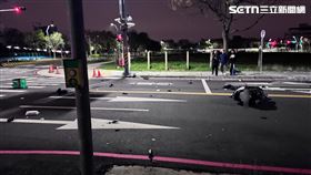 酒駕,無照,闖紅燈,肇逃,台中,死亡車禍,外送員（圖／翻攝畫面）